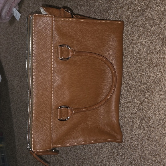 Dooney & Bourke Double Pocket Tote, Brown Leather - Picture 4 of 8